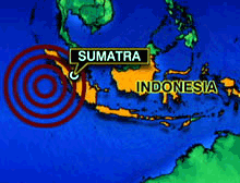 Epicenter of 6.8 earthquake Indonesia